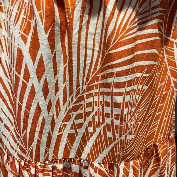 Panama Jack - 2 piece Mid waist Top and Skirt. Size/ XLG Color: Orange Print - Picture 8 of 9